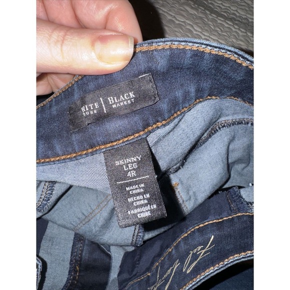 White House Black Market Womens Skinny Leg Blue Denim Jeans Size 4R GUC - Picture 5 of 9